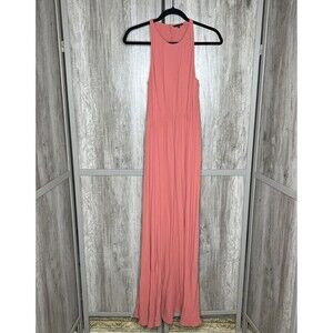 Massimo Dutti Maxi Dress Long Sleeveless Peach Color Size M